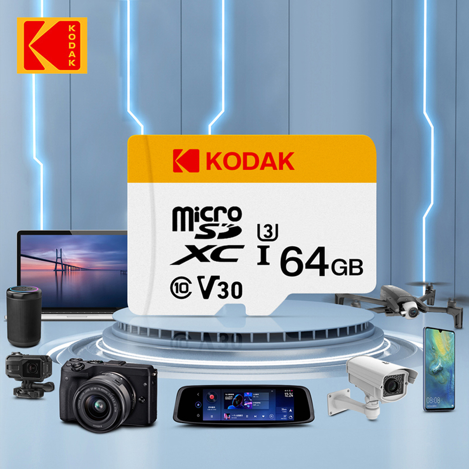 Kodak Micro SDCC/SDHC memory card 32GB-256GB, high-performance suitable for storage on mobile phones, cameras, and computers