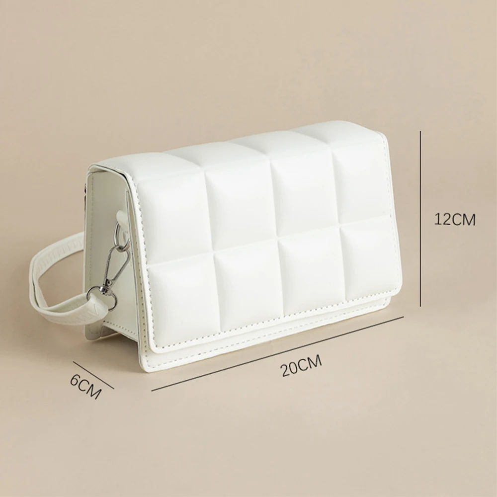 Simple Small Square Chocolate Bag Women's Mobile Phone Purses Fashion Trendy Single Shoulder Crossbody Bag Daily Matching