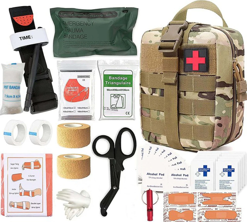 

Tactics Survival First Aid Kit Camping Survival Equipment Molle Trauma Backpack Medical Emergency Military Tourniquet Bandage