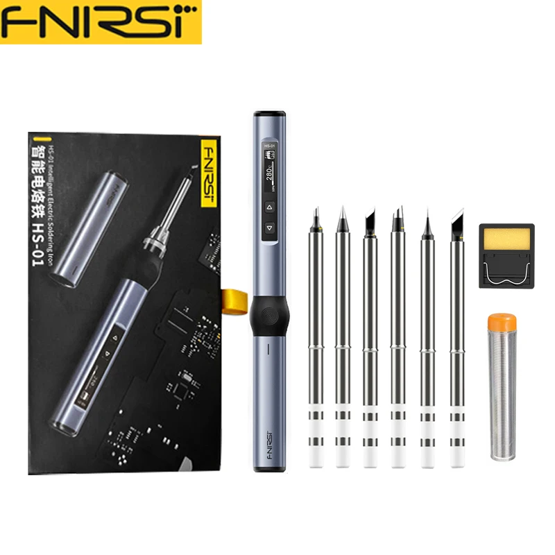 Fnirsi Hs01 Saldatore Pd Powered Display Digitale Saldatore Portatile A Calore Rapido Regolabile Plus Tip Kit