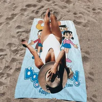 D-Doraemon Big Microfiber Beach Towels Quick Dry Towel Sand Beach Towels Pool Towel For Travel Swim Pool Yoga 2