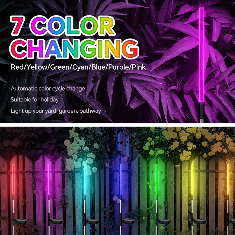 2 Pcs Solar Bubble Stake Lights Outdoor, Waterproof Color Changing LED Solar Garden Light for Walkway, Yard, Patio & Lawn Decors