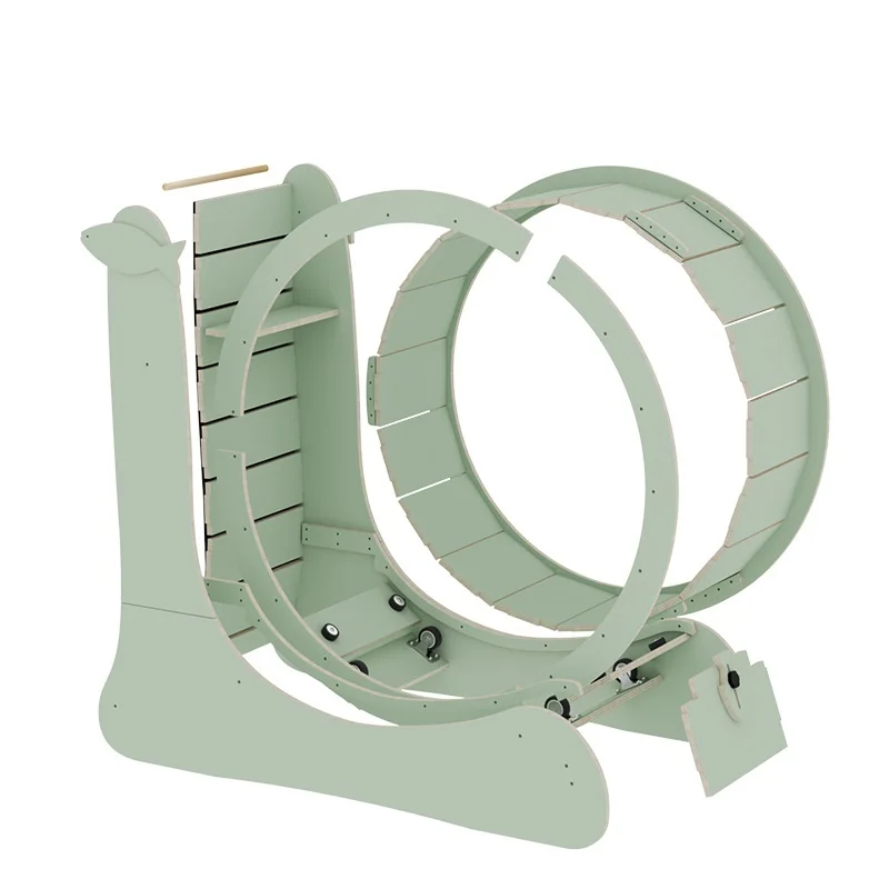 

Snail shape Silent Sports Running Wheel Furniture High Fiberboard Cat Climbing Frame For Treadmill Cat Wheel