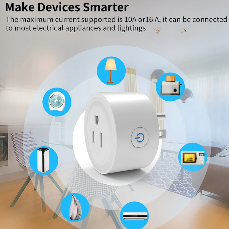 Smart Plug 10A WiFi US Outlet Socket 100-240V Timer Alexa Google Assistant CozyLife APP/Voice Control Group For for Home Auto BEST SELLERS