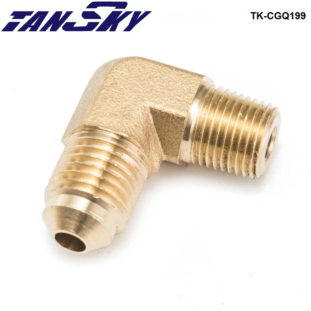 1/8 Npt To An4 90 Degree Adapter Brass Compression Fitting For Oil