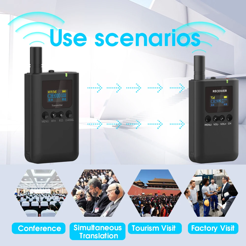 Wirelesslinkx Whisper Tour Guide System Simultaneous Interpretation System 1 Transmitter 15 Receivers 1 Charger Tour Translation