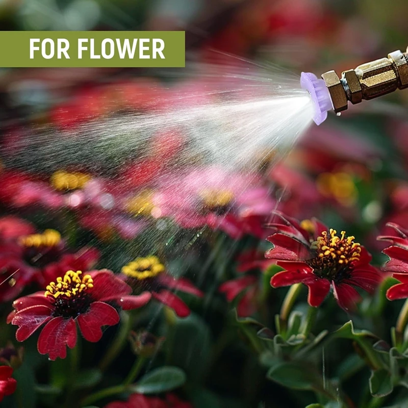 Pressure Washer Low Pressure Mist Nozzle 4-direction water discharge with 1/4 inch Quick Connector Power Washer Tips for Plant 5