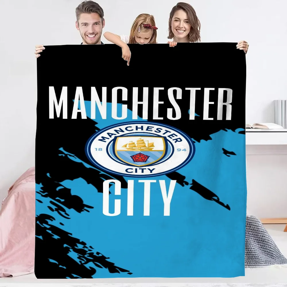 Blanket Oversized Manchester City Logo Plaid Blankets Sofa Decoration Luxury Throw Blankets and Throws Blanket for Sofas Cobija 2