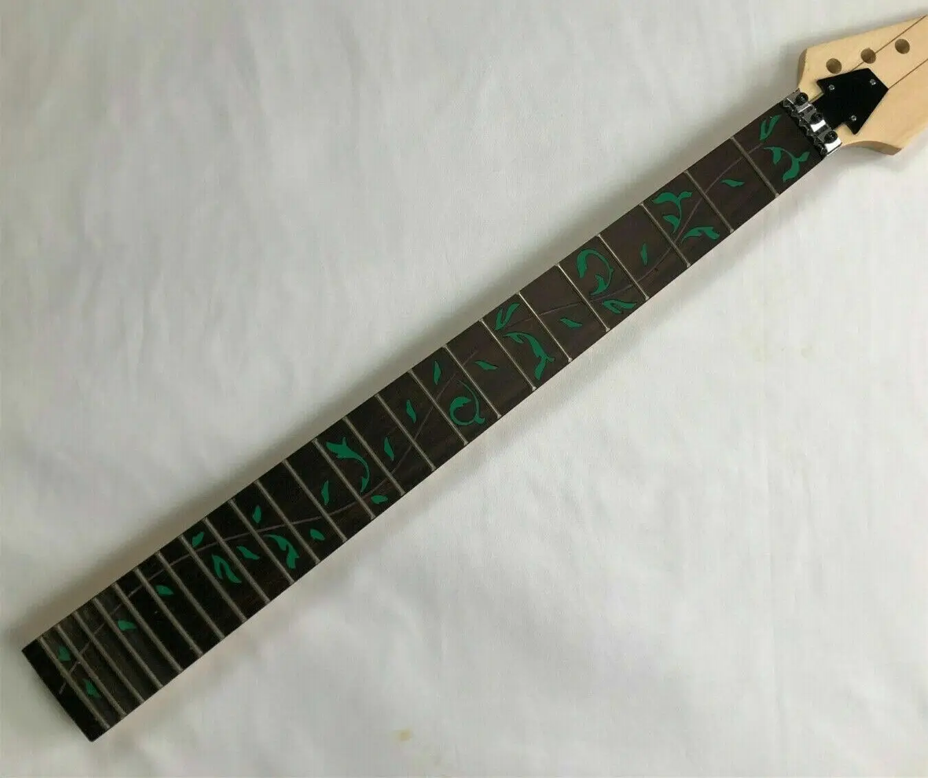 New Electric Guitar Neck Replacement 24 Fret Rosewood Fretboard Parts Vine inlay