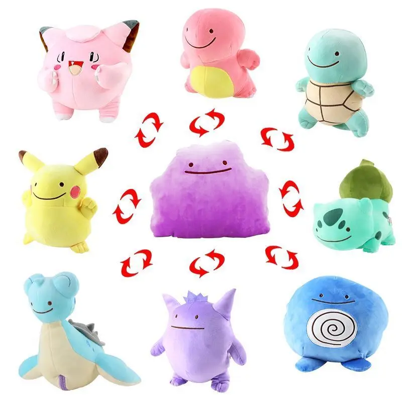 Kawaii 30cm Anime Pokemon Ditto Transform Snorlax Pikachu