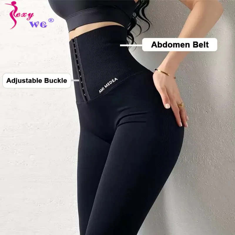 SEXYWG Women Yoga Pants Solid High Waist Fitness Gym Tights Push Up Sports  Leggings Seamless Trousers Workout Sportswear Pant