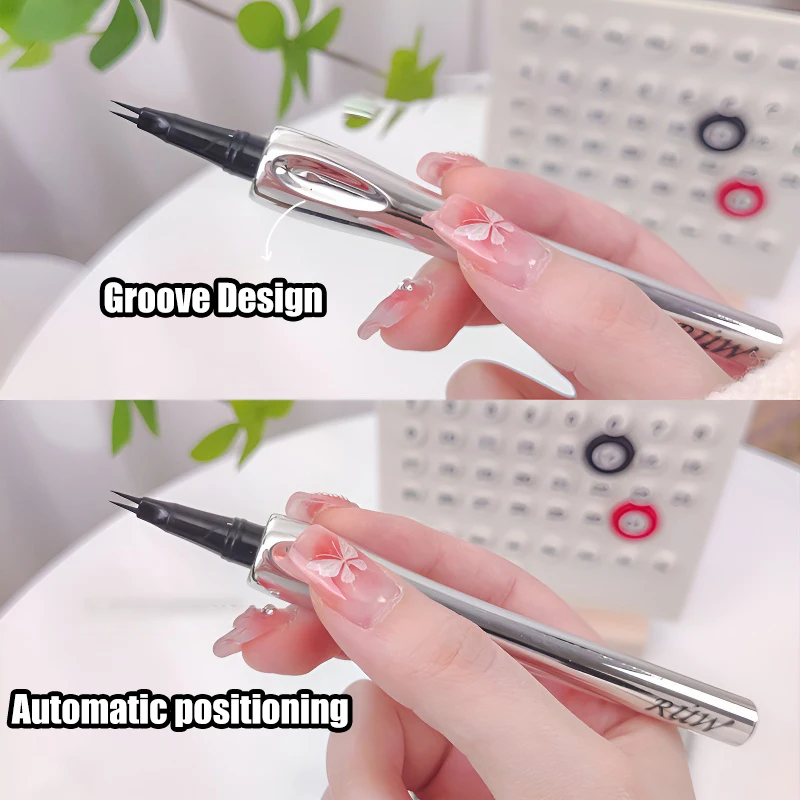 Liquid Eyebrow Pencil Waterproof 2 Point Microblade Brow Pen_voghion.com
