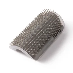 Self - Cleaning Cat Massage Brush - Wall - Mounted Pet Grooming Tool (GRAY)