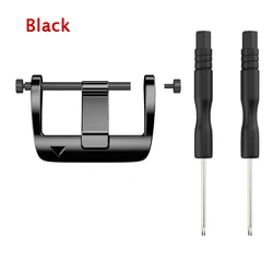 Quick Release Stainless Steel Screw Fastener with Easy Fit Buckle Connector - 26mm  Universal (Black)