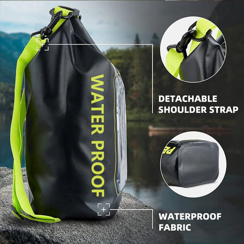 Waterproof PVC Shoulder Bag for Swimming Diving Rafting Outdoor Sports