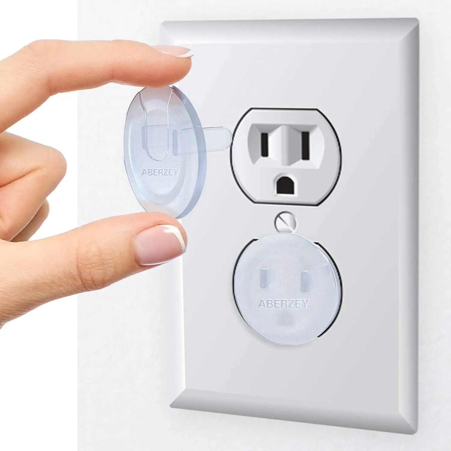 10pcs American Standard Socket Covers Clear Color Electrical Outlet Child Proofing