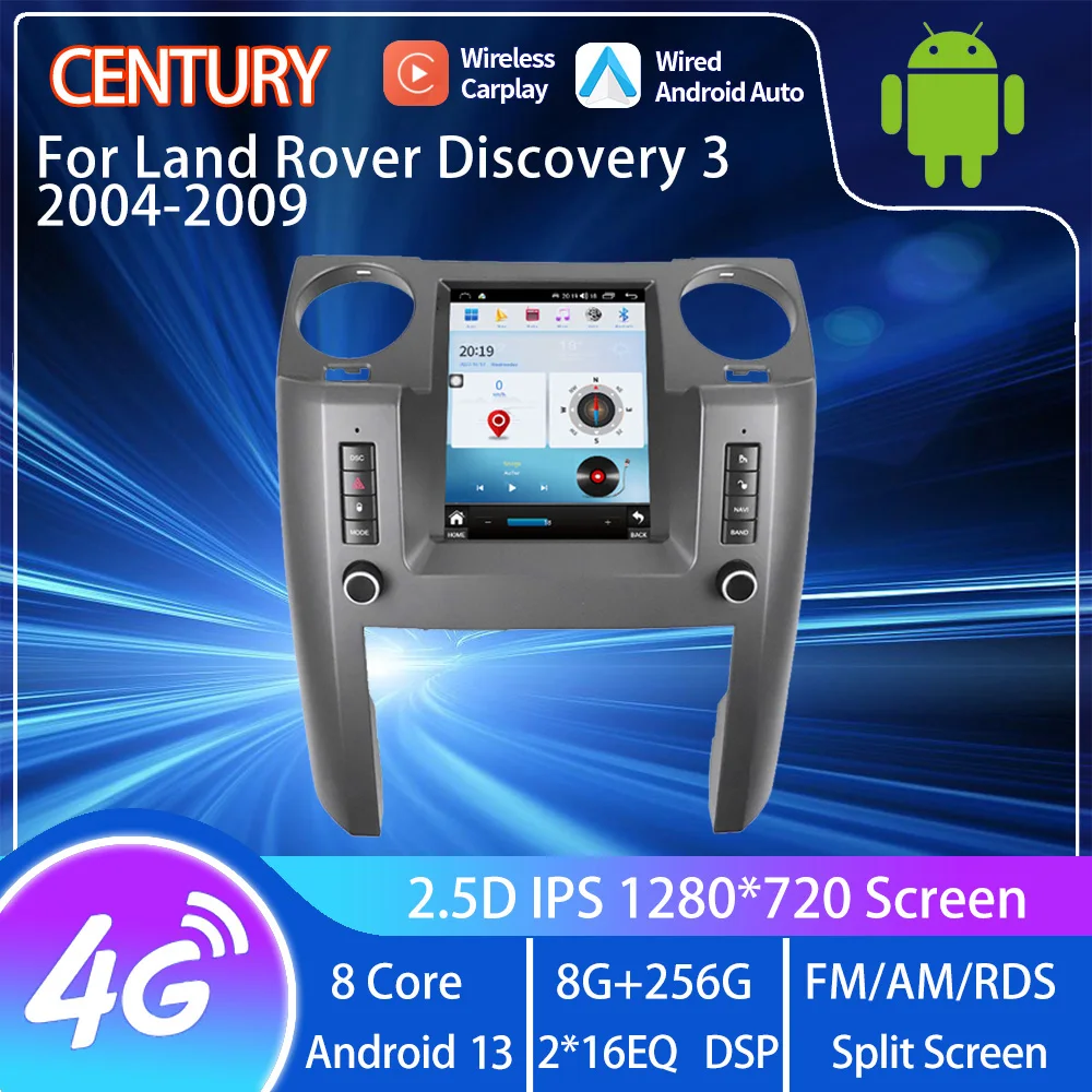 

Century For Land Rover Discovery 3 L319 2004-2009 Smart Multimedia Video Player Radio Navigation CarPlay Android 13 Tesla Style