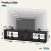 TV Stand for 75/85/86 inch TVs, LED Gaming Entertainment Center for PS5 with Storage Cabinet &Adjustable Glass Shelves 2