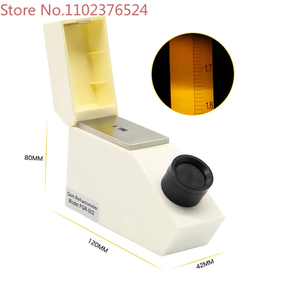 

Professional Refractive Index For Jewelry and Gem With Testing Range of 1.35 - 1.85 With 0.02 nD Scale Division Refractometer