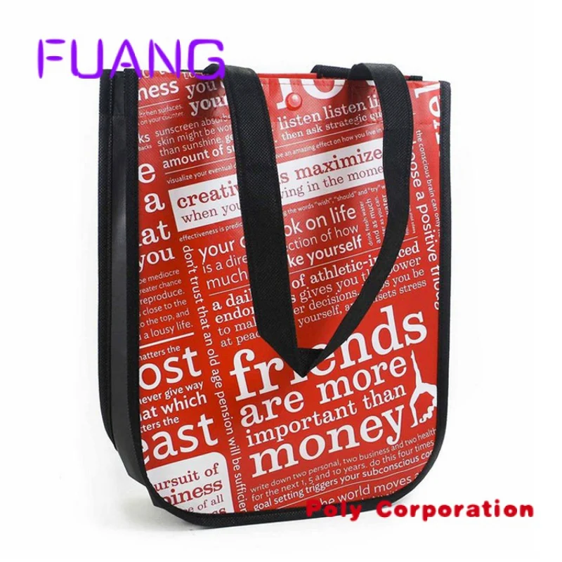 Custom  Recyclable Round Corner Eco Friendly Custom Logo Printed Shopping Tote Bag Non Woven Bag