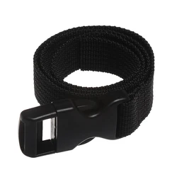 Durable Black Nylon Luggage Strap with Cam Buckle for Outdoor and Travel Use (100cm)