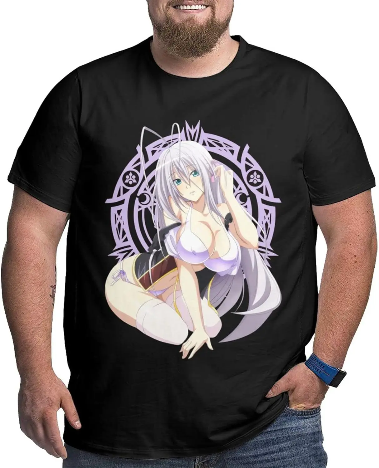 

Anime Highschool DxD Rossweisse Shirt Cotton Crew Neck Cool Large Size Tops for Man Black