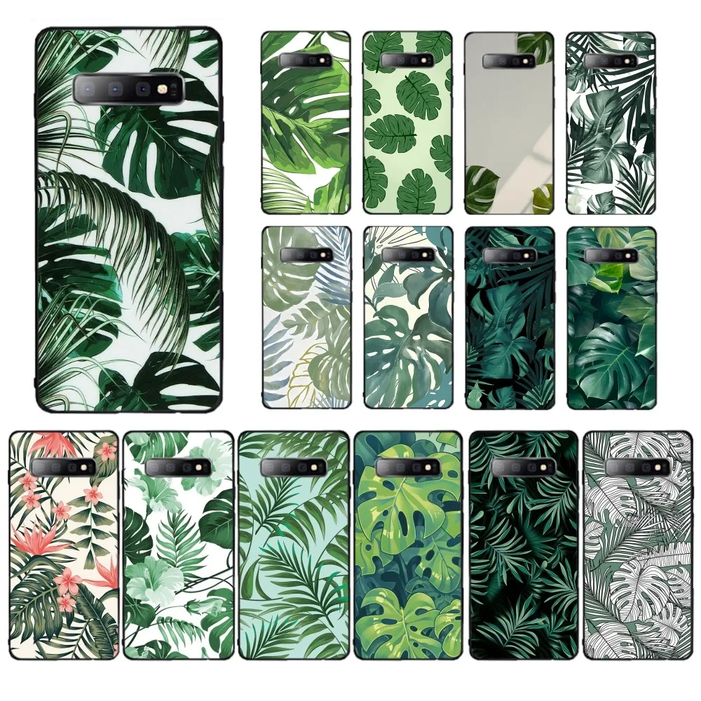 Custodia Per Telefono Monstera Green Leaves Per Samsung S 9 10 20 21 22 23 30 23Plus Lite Ultra Fe S10Lite Fundas