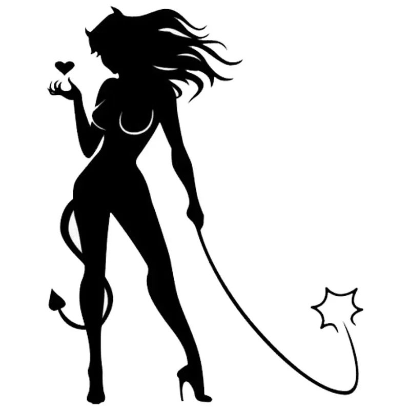 

Funny Car Sticker Sexy Devil GirlDecals Personality Motorcycle Car Styling Waterproof and Sunscreen Vinyl Decal 16cm*10cm