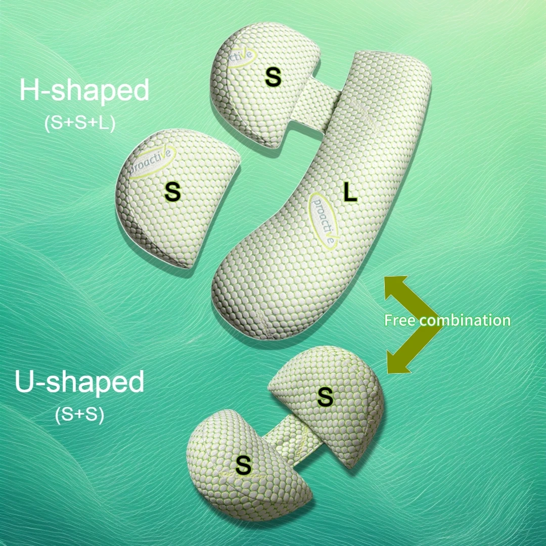 Pregnancy Pillow Multifunctional Body Pillow Maternity H+U-shaped Lumbar Leg Support Cusion Machine Washable