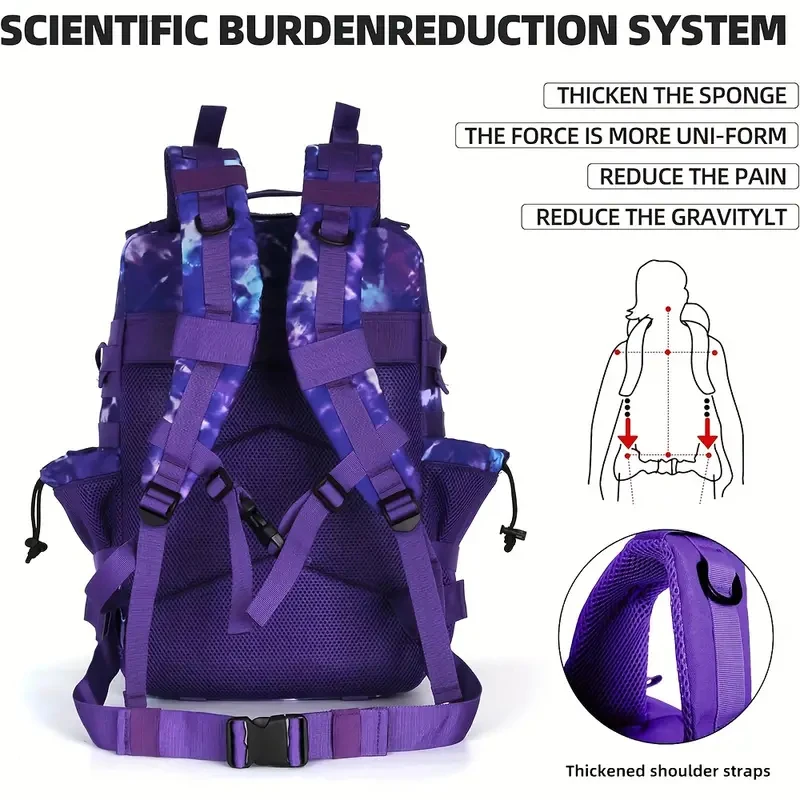 45L Tactical Backpack 3P Bag 3 Days Assault Outdoor Backpack Waterproof Climbing Rucksack Camping Hiking Hunting Mochila Bag 3