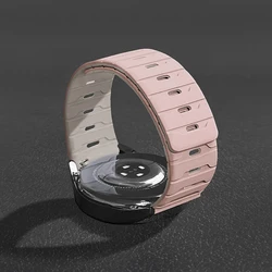 Magnetic Silicone Loop Strap - Versatile Smartwatch Bracelet - 20mm Universal band (22 pink starlight)