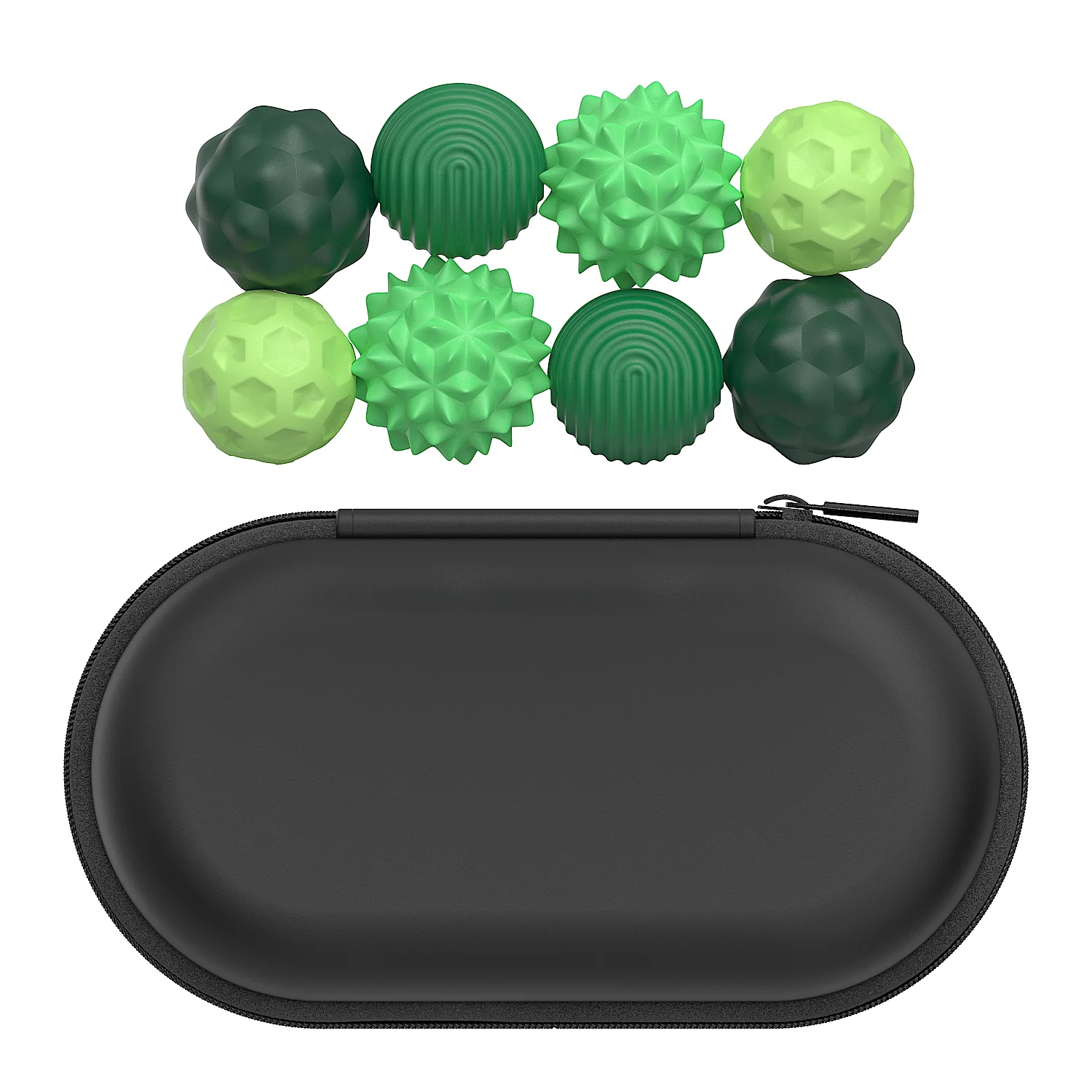 Magnetischer sensorischer Silikon-Handmassageball mit weichen Noppen für Taillen-, Rücken- und Fußmassage (4/8 Stück)_voghion.com