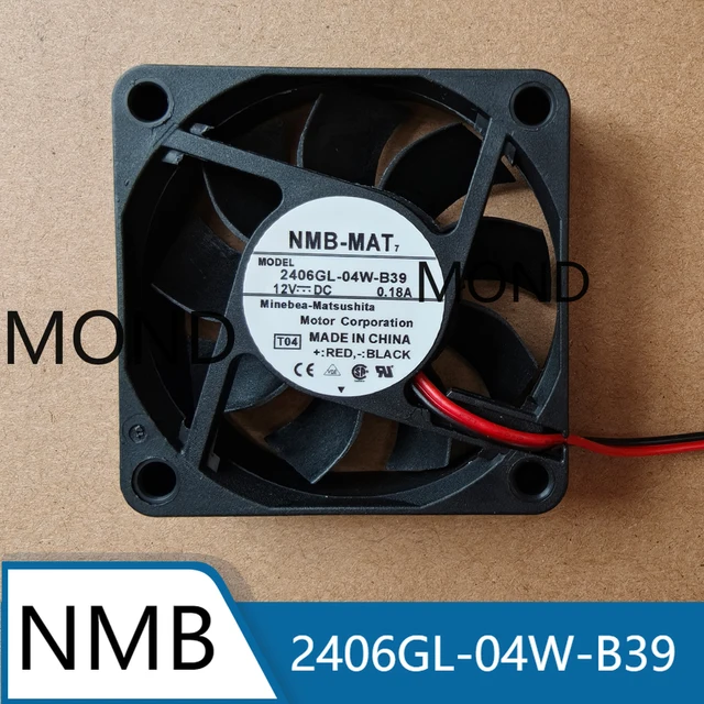 พัดลมเซิร์ฟเวอร์สำหรับ2406GL-04W-B39 NMB-MAT NMB 12V 0.18A 3สาย6ซม. 6015พัดลมทำความเย็นแปลงความถี่การไหลของอากาศสูง 1