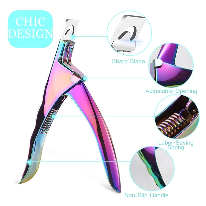 Fake Nail Cutter Professional Nail Clippers Straight Edge Acrylic Clipper Tips Manicure Cutter Guillotine Cut False Nails nail clipper,nail clippers,manicure nail clipper set,nail clipper set,nail clippers kit