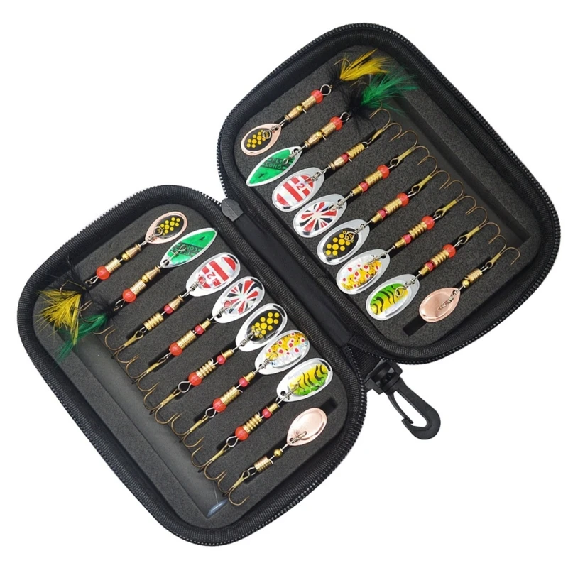 16Pcs Spinner Bait Set Metal Fishing Lures 4