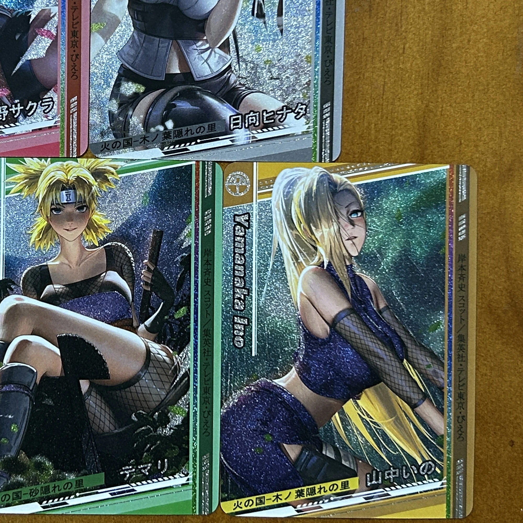 5Pcs/set Diy Naruto Haruno Sakura Hyuga Hinata Flash Card Classic Game Anime Collection Cards Gift Toy
