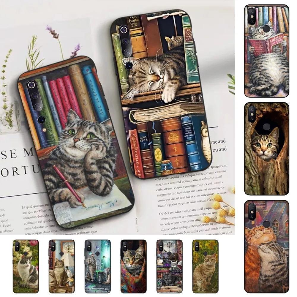 

Cute Cartoon Cats Phone Case For Xiaomi Mi 5X 8 9 10 11 12 lite pro 10T PocoX3pro PocoM3 Note 10 pro lite