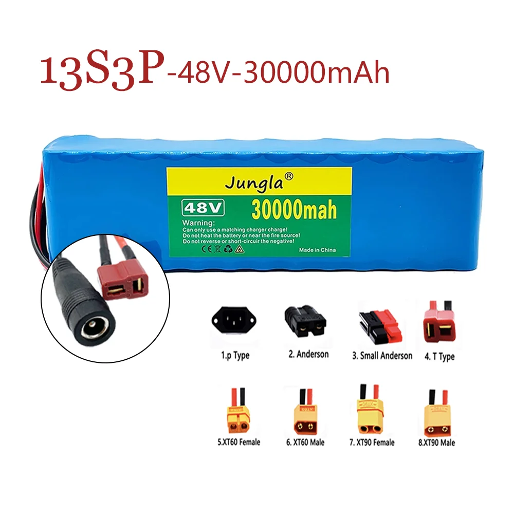 

13S3P 48V 30Ah 1000W 30000Mah Lithium Ion Accu, E-Bike Elektrische Fiets Scooter Met Bms