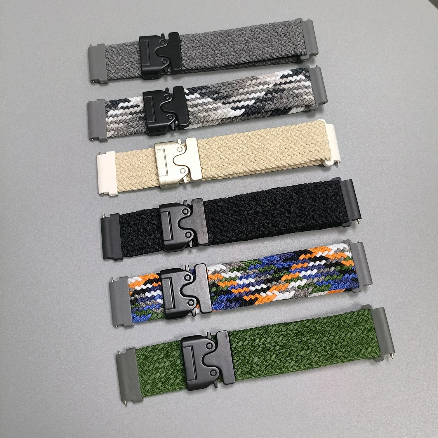Enhanced Nylon Loop Strap with Parachute Buckle for Smartwatches – Multiple Sizes Available