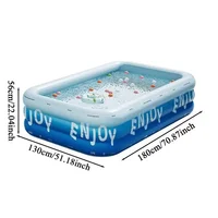 Piscine gonflable 1,8/2,1/2,6 m, épaisse, imperméable, pour intérieur et extérieur, grande piscine familiale, jeux aquatiques pour la cour 6