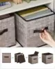 Storage Cubes, -Woven Fabric Bins with Double Handles, Closet Organizers for Shelves, Foldable, for Clothes 5