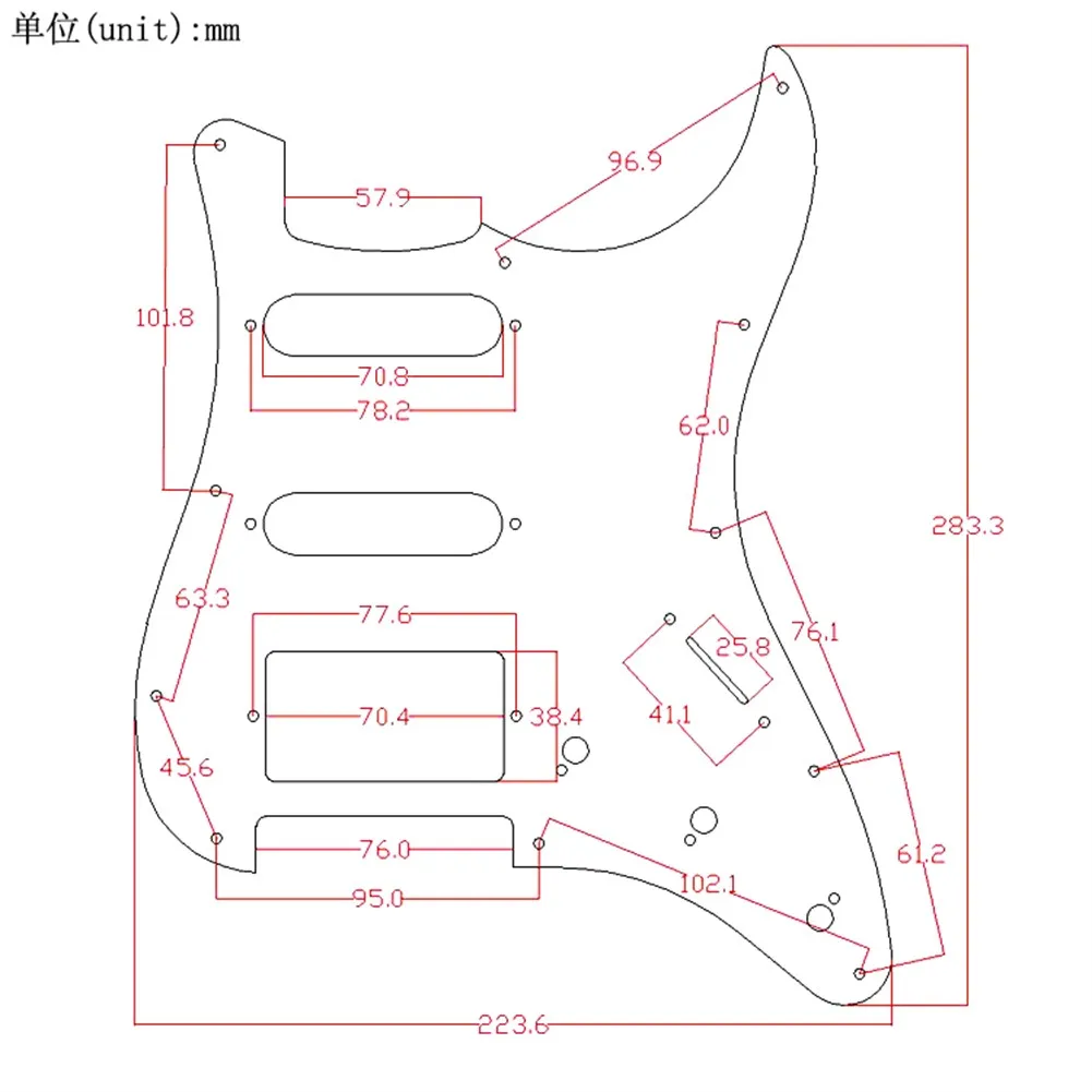 

11 Holes 3 Ply SSH Guitar Pickguard Scratch Plate For Strat SQ Electric Guitars Precision Bass PB Guitar Parts Accessories