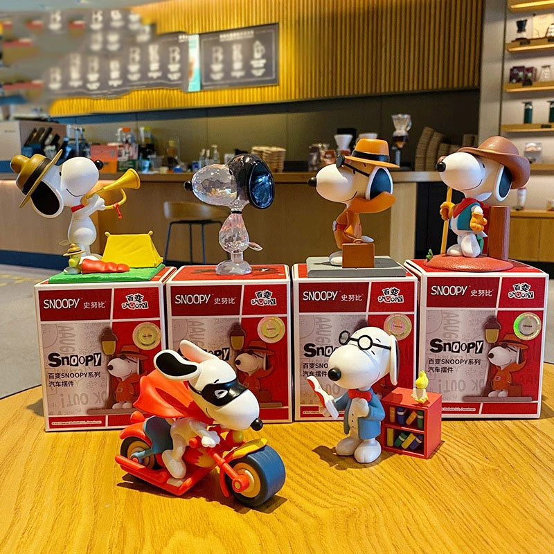 Kawaii Snoopy Charlie Brown Cartoon Cute Handmade Office Boy Model Car  Ornaments Series Anime Plush Toys for Girl Birthday Gift| | - AliExpress
