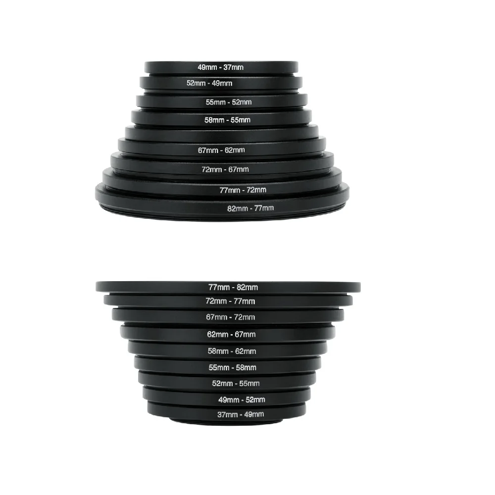 Anello Adattatore Step-Up Vhbw Da 40,5 Mm A 55 Mm Per Obiettivi Fotocamera – Filettatura In Metallo Nero, Per Filtri E Accessori - 4