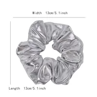 【Fashion Hair Band】1-Piece Creative Silver Pu Leather Hair Band | Women's Fashionable High And Low Ponytail Hair Band Headdress - Image 2