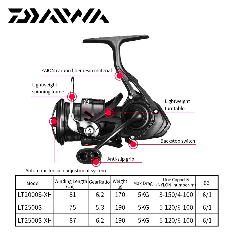 2018 Original DAIWA TATULA LT Shallow Spool 2000S-XH 2500S 2500SXH