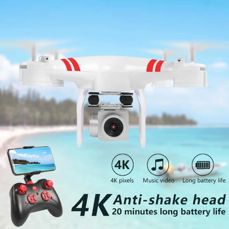 KY101 RC Drone With Camera 480P 1080P 4K HD Wifi Fpv Photography Quadcopter Fixed Height Professional Selfie Drones Toys Boys RC Quadcopter luxury