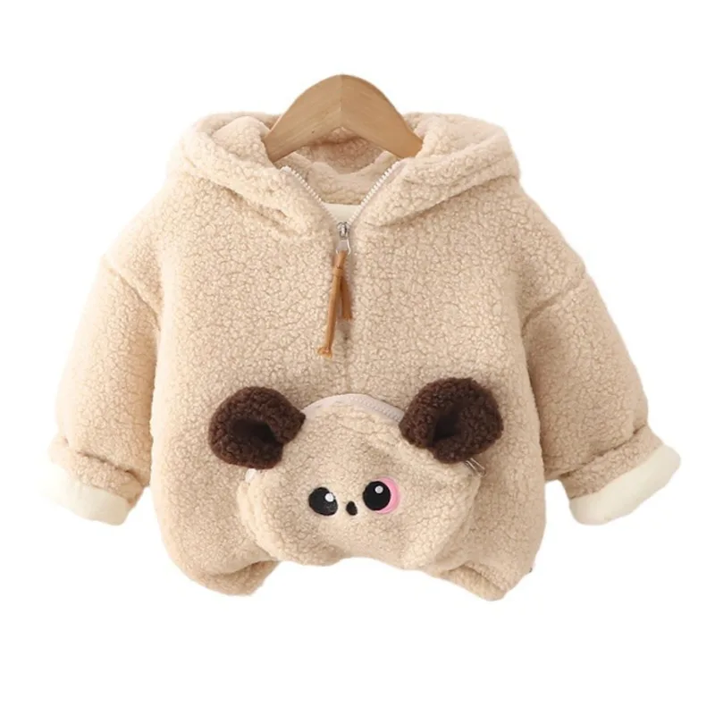 

New Winter Baby Girls Clothes Kids Clothing Children Casual Thicken Warm Hoodies Coat Toddler Cotton Costume Infant Sportswear