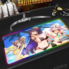 

RGB Large Honkai Impact 3rd Gaming MousePad With Backlight Gamer Mouse Pad Non-Slip Computer LED Light Mouse Mat PC Accessories