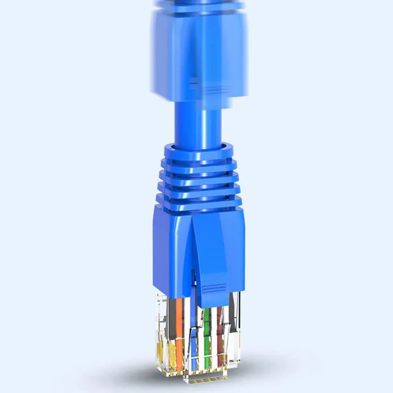 WoeoW 이더넷 네트워크 케이블 스트레인 릴리프 부츠, 케이블 커넥터 플러그 커버, CAT8 CAT7 CAT6A, OD: 7.0mm 8.5mm, RJ45, 50PCs